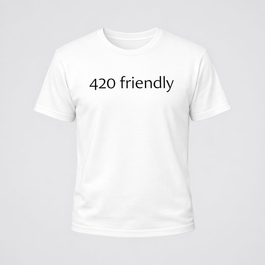 White 420 friendly T-shirt